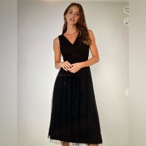 Lulus Mesmerized By You Dotted Tulle Midi Dress